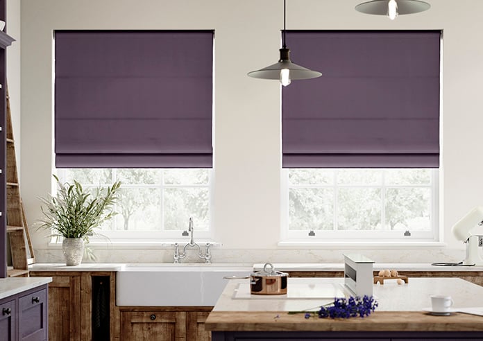 Norleigh, Plum - Twist&Fit Roman Blind - Image 3